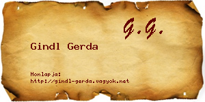 Gindl Gerda névjegykártya